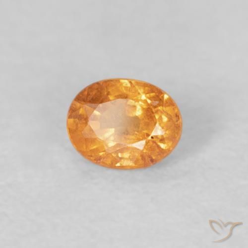 0.25ct Натуральный Медово-оранжевый Спессартитовая пряжа, Овал, Чистота VS