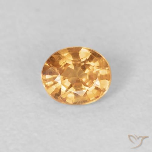 0.26ct Натуральный Интенсивный апельсин Спессартитовая пряжа, Овал, Чистота VS
