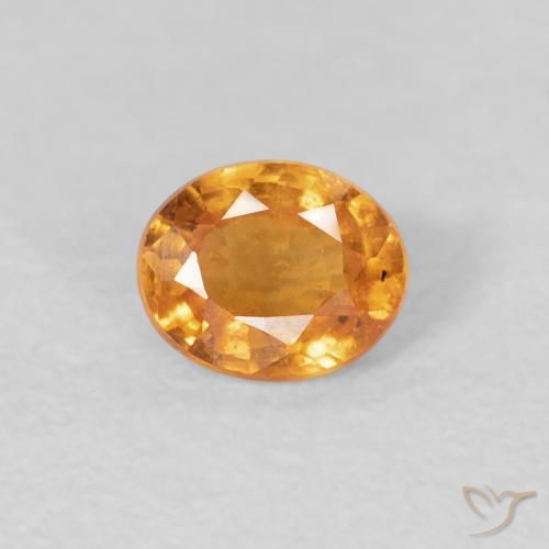 0.45ct Натуральный Средний апельсин Спессартитовая пряжа, Овал, Чистота VS