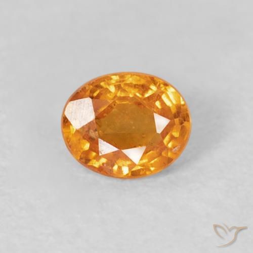 0.41ct Натуральный Абрикос Апельсин Спессартитовая пряжа, Овал, Чистота VS