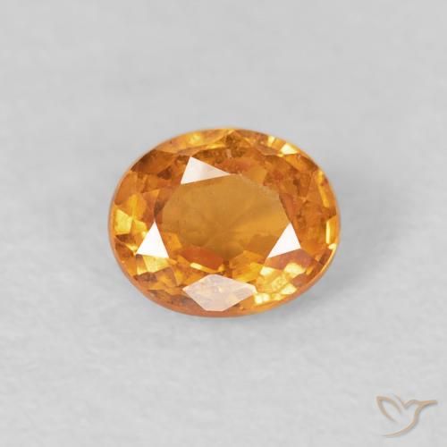 0.46ct Натуральный Ярко-оранжевый Спессартитовая пряжа, Овал, Чистота VS
