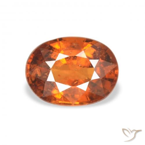1.32ct Натуральный Темно-оранжевый Спессартитовая пряжа, Овал, VS-SI