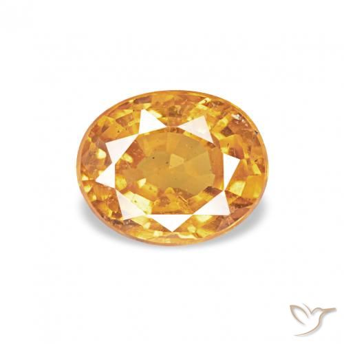 0.58ct Оранжево-золотой Спессартитовая пряжа, Овал, Чистота VS