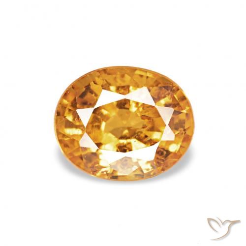0.56ct Оранжево-золотой Спессартитовая пряжа, Овал, VS-SI