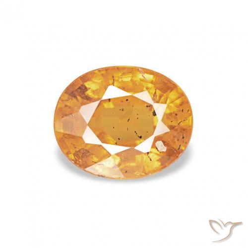0.60ct Оранжево-золотой Спессартитовая пряжа, Овал, VS-SI