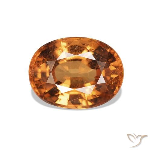 2.07ct Medium Dark-Orange Спессартитовая пряжа, Овал, VVS-VS