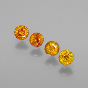  карата, натуральный Желто-золотистый Сфалерит, Огранка Круг, VS-SI