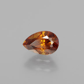 0.90 карата, натуральный Желто-золотистый Сфалерит, Форма груши, VS-SI