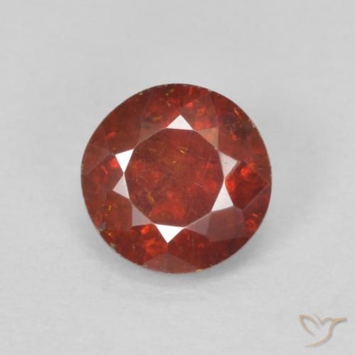 1.06ct Натуральный Красновато-оранжевый Сфалерит, Круглый, SI