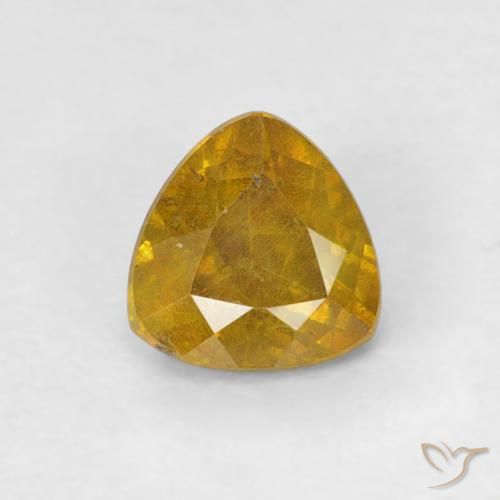 0.53ct Натуральный Коричневато-золотой Сфалерит, Триллион, SI-I1