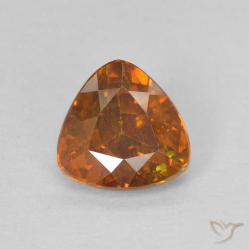 0.86ct Натуральный Земля Оранжевый Сфалерит, Триллион, SI-I1