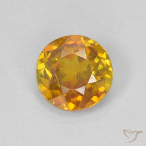 0.69ct Натуральный Средний апельсин Сфалерит, Круглый, SI-I1