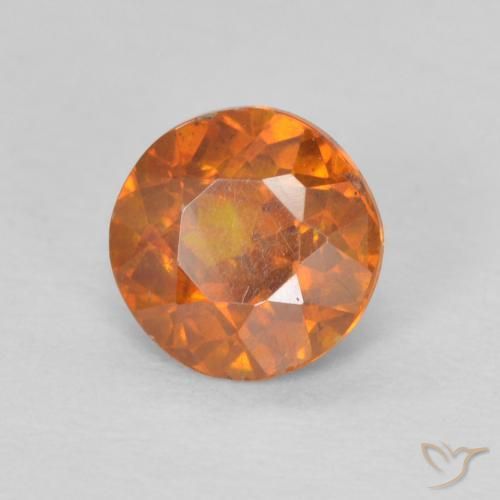 0.79 карата, натуральный Medium Dark-Orange Сфалерит, Круглый, SI-I1