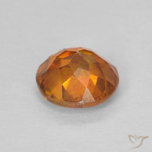 0.79 карата, натуральный Medium Dark-Orange Сфалерит, Круглый, SI-I1
