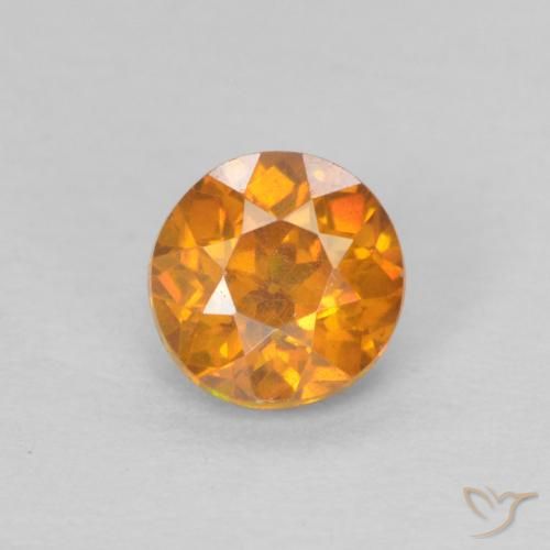 0.57ct Натуральный Средний апельсин Сфалерит, Круглый, SI-I1