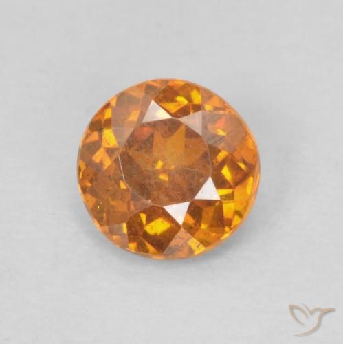 0.38ct Натуральный Средний апельсин Сфалерит, Круглый, SI-I1