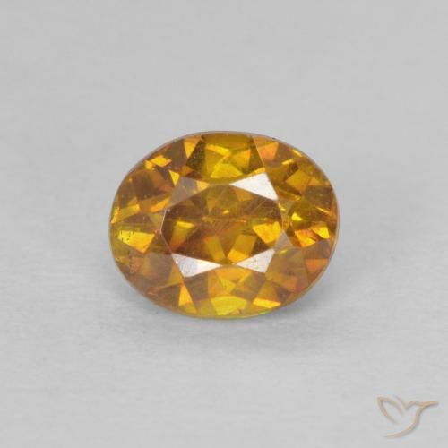 0.83ct Натуральный Земля Оранжевый Сфалерит, Овал, SI-I1