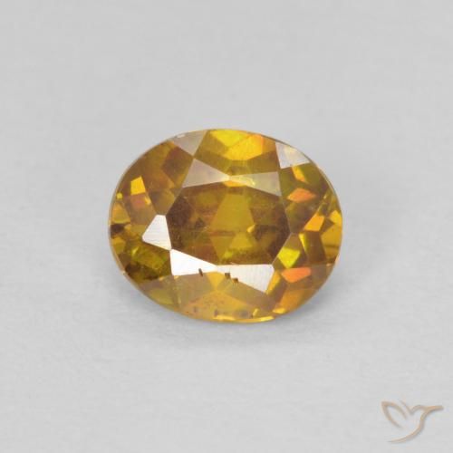 0.62ct Натуральный Земля Оранжевый Сфалерит, Овал, SI-I1