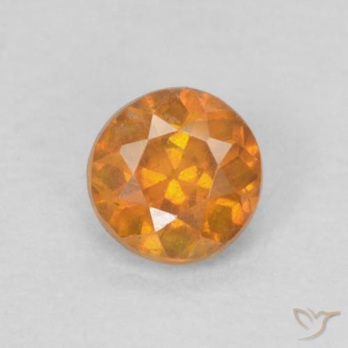 0.22ct Натуральный Средний апельсин Сфалерит, Круглый, SI-I1