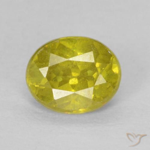0.59ct Натуральный Средний желтый Сфалерит, Овал, VS-SI