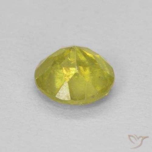 0.44 карата, натуральный Pineapple yellow Сфалерит, Круглый, SI-I1