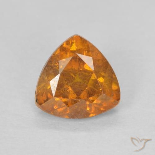 0.66ct Натуральный Средний апельсин Сфалерит, Триллион, SI-I1