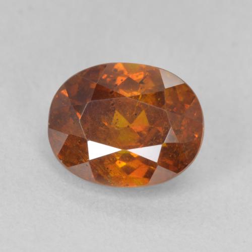 2.17ct Натуральный Темно-оранжевый Сфалерит, Овал, SI-I1
