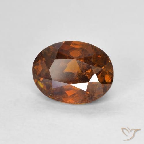1.95 карата, натуральный Medium Dark-Orange Сфалерит, Овал, VS-SI
