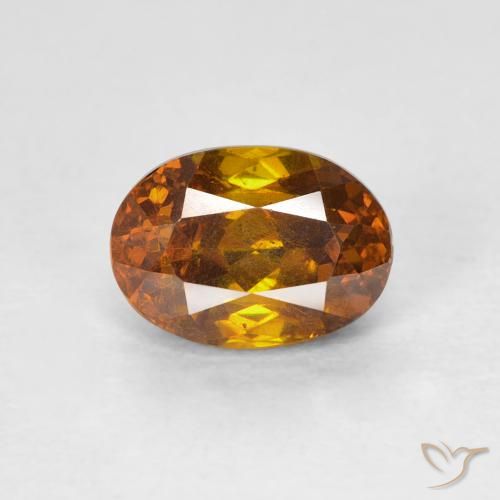 1.63ct Натуральный Коричневато-оранжевый Сфалерит, Овал, SI-I1