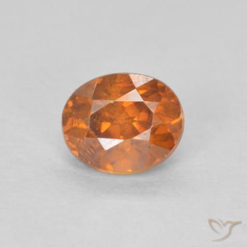 0.63ct Натуральный Сидр Апельсин Сфалерит, Овал, SI-I1