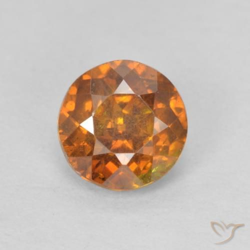 0.82ct Натуральный Средний апельсин Сфалерит, Круглый, SI-I1