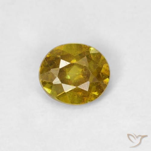 0.31ct Натуральный Желтовато-золотистый Сфалерит, Овал, SI-I1