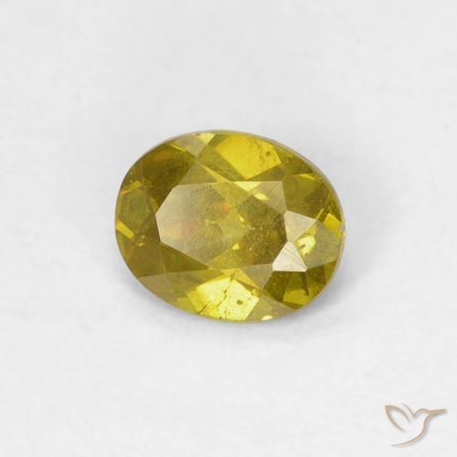 0.59 карата, натуральный Medium Golden Brown Сфалерит, Овал, SI-I1