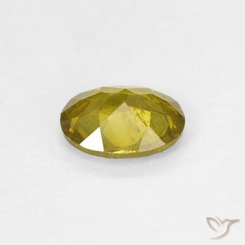 0.59 карата, натуральный Medium Golden Brown Сфалерит, Овал, SI-I1