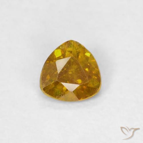 0.19ct Натуральный Среднее золото Сфалерит, Триллион, SI-I1