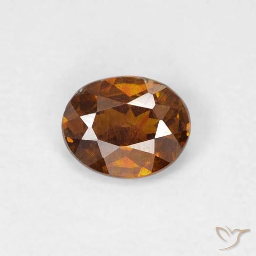 0.31ct Натуральный Medium Dark-Orange Сфалерит, Овал, SI-I1