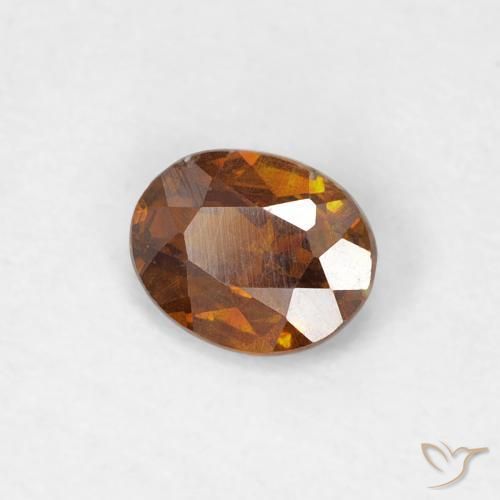 0.31 карата, натуральный Medium Dark-Orange Сфалерит, Овал, SI-I1