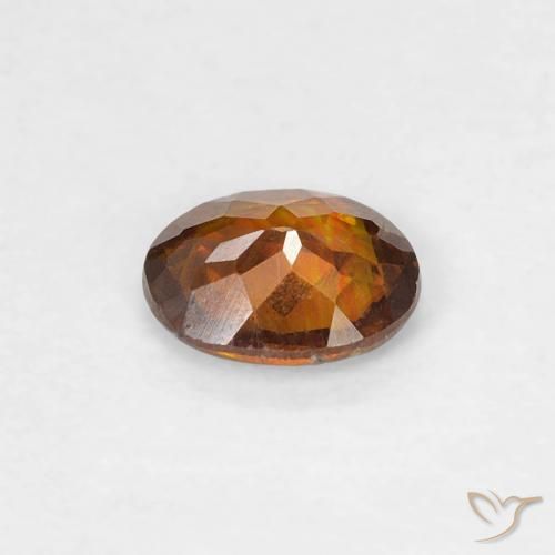 0.31 карата, натуральный Medium Dark-Orange Сфалерит, Овал, SI-I1