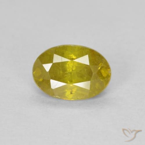 0.72ct Натуральный Средний желтый Сфалерит, Овал, SI-I1