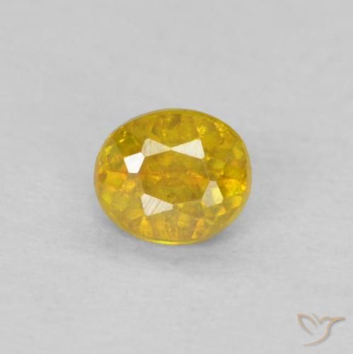 0.18ct Натуральный Желтоватое золото Сфалерит, Овал, SI-I1