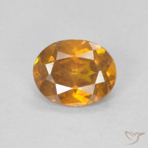 0.53ct Натуральный Средний апельсин Сфалерит, Овал, SI-I1