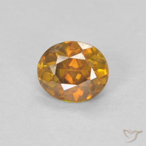 0.51ct Натуральный Коричневато-оранжевый Сфалерит, Овал, SI-I1