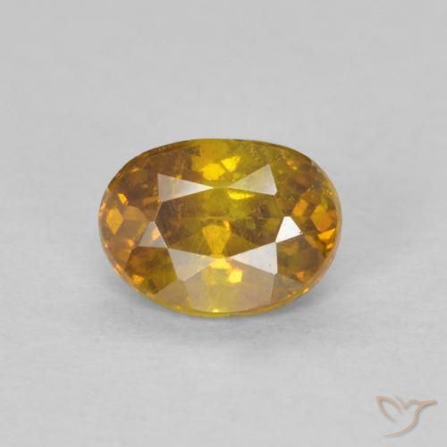 0.59ct Натуральный Коричневато-оранжевый Сфалерит, Овал, SI-I1