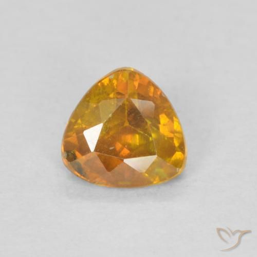 0.49ct Натуральный Средний апельсин Сфалерит, Триллион, SI-I1