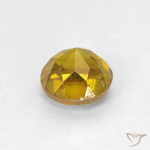 0.59 карата, натуральный Коричневато-желтый Сфалерит, Круглый, SI-I1