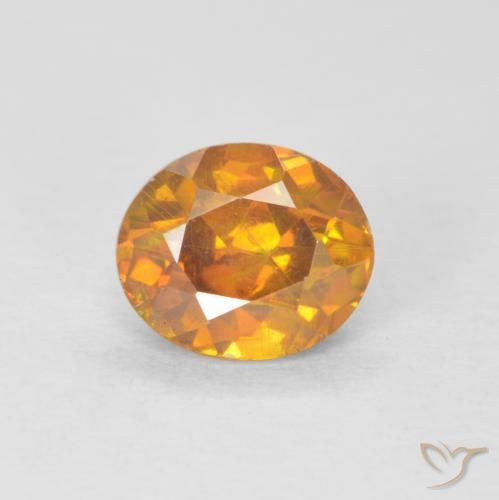 1.19ct Натуральный Земля Оранжевый Сфалерит, Овал, VS-SI