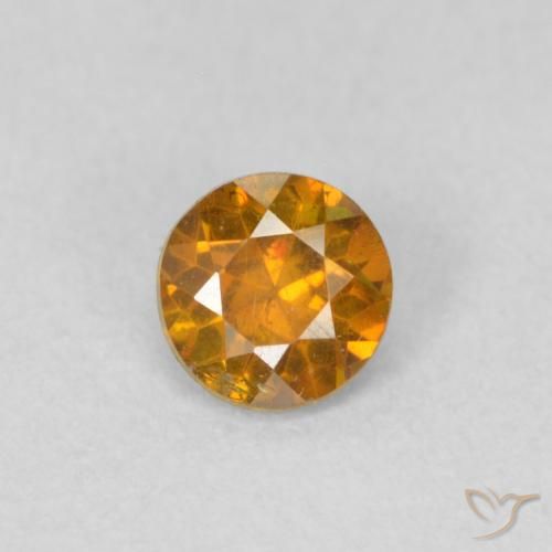 0.36ct Натуральный Средний апельсин Сфалерит, Круглый, VS-SI