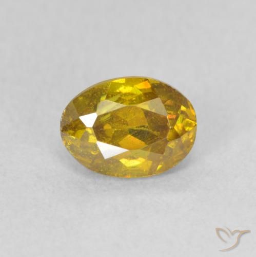 0.83ct Натуральный Глубокое золото Сфалерит, Овал, VS-SI