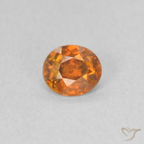 0.43ct Натуральный Средний апельсин Сфалерит, Овал, VS-SI