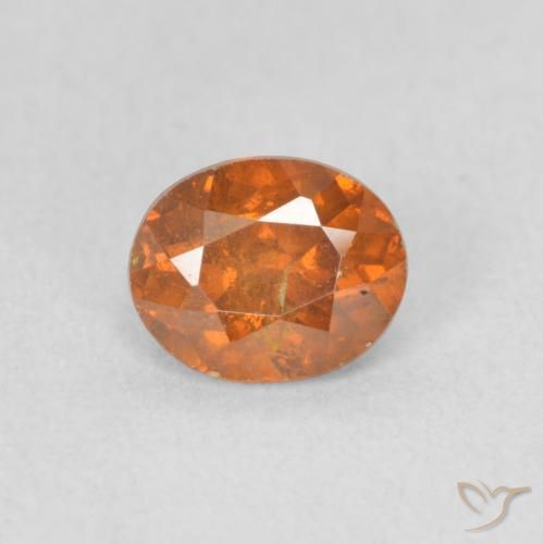 0.82ct Натуральный Темно-оранжевый Сфалерит, Овал, SI
